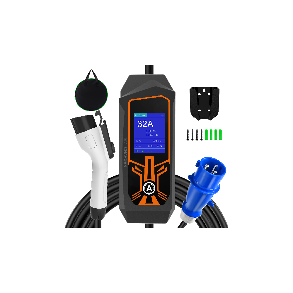 Portable EV Charger with Interchangeable Plug
