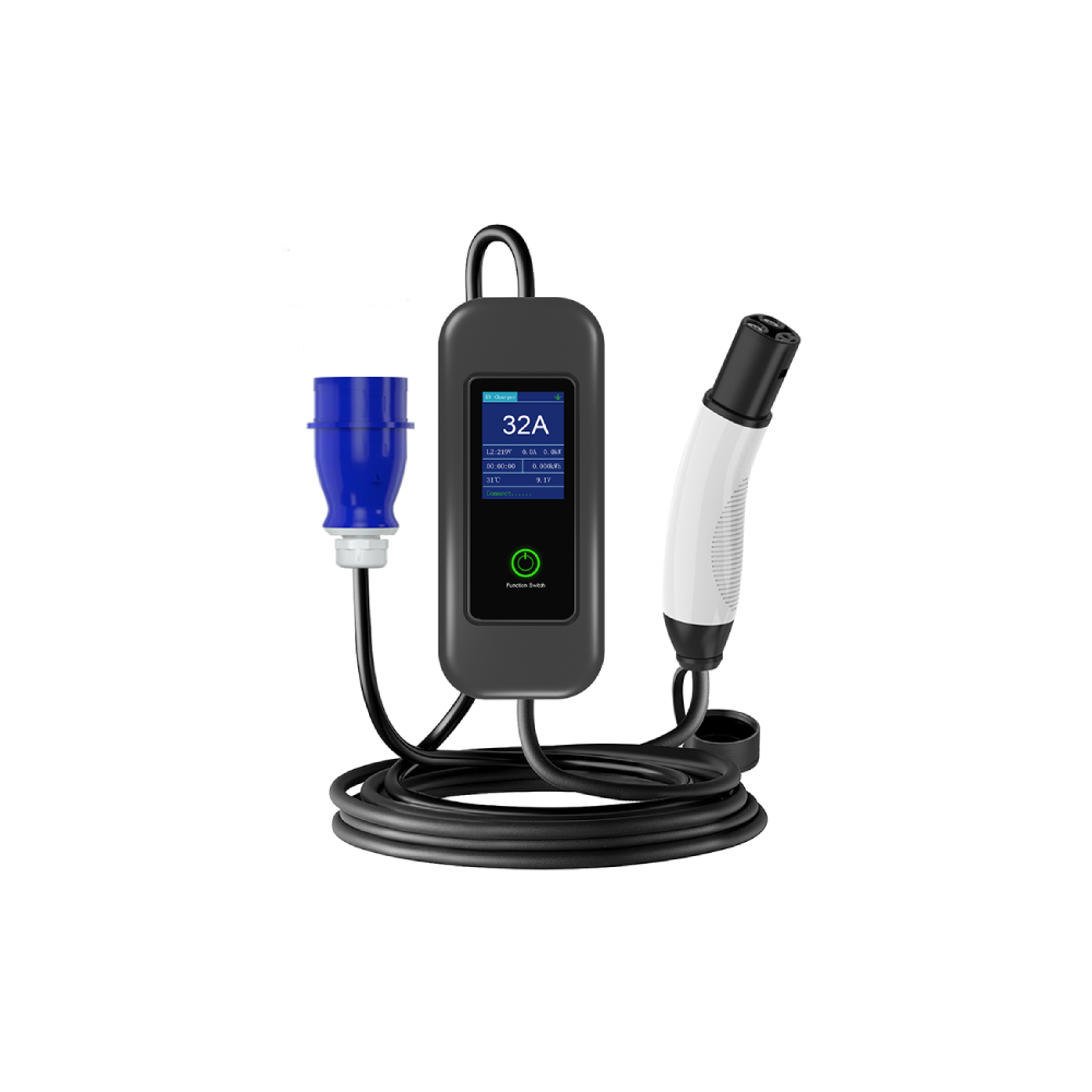Portable EV Charger With Tesla NACS Connector, 32A to 50A 12kw High Power Electric Vehicle Wall Mount Charging Box with APP WIFI for All Tesla Models
